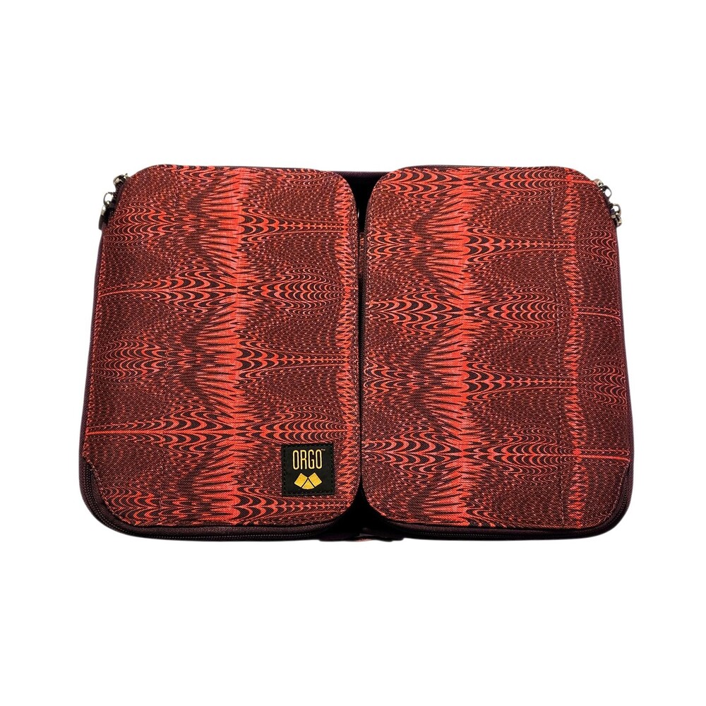 Orgo Expandable Travel Makeup Case Organizer Red/Pink/Purple